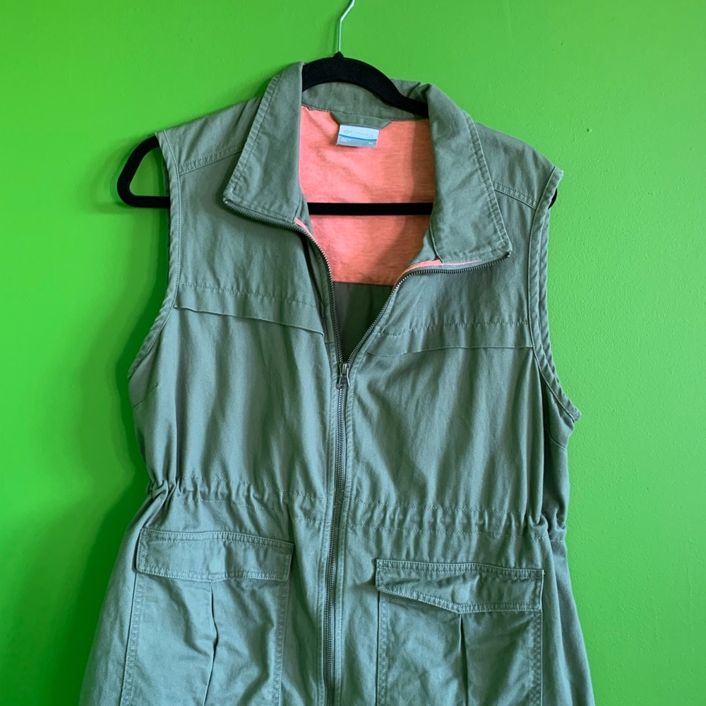 Columbia Soft Zip Front Vest with Cinch Waist Size XL - Picture 5 of 10